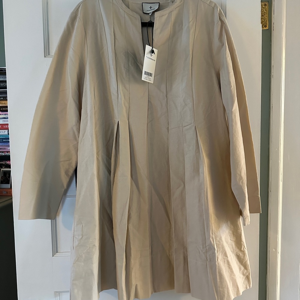 Tuckernuck Cream Pleated Mini Dress - Picture 2 of 5